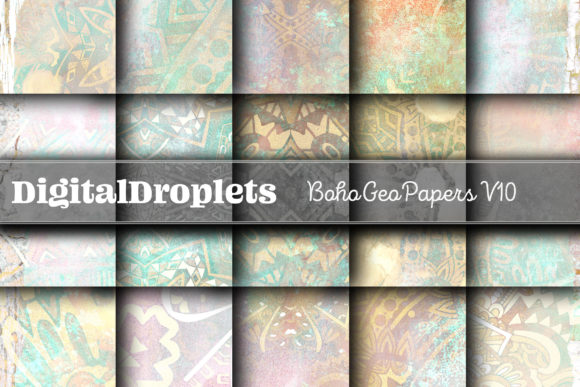 Boho Geo Papers Vol. 10: A Designer’s Texture Toolkit