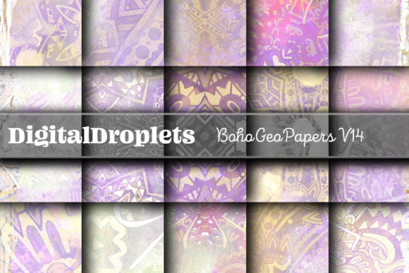 Boho Geo Papers Vol. 14: Your Go-To for Earthy, Textured Designs
