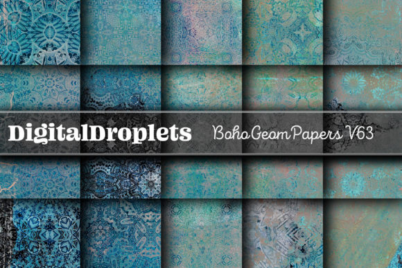 Boho Geom Papers Vol. 63: Unique Digital Backgrounds