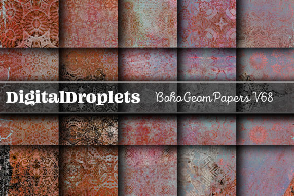 Boho Geom Papers Vol. 68 | A Designer's Textured Collection