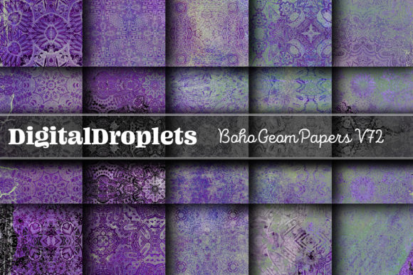 Boho Geom Papers Vol. 72 | Collection: Elevate Your Creative Projects