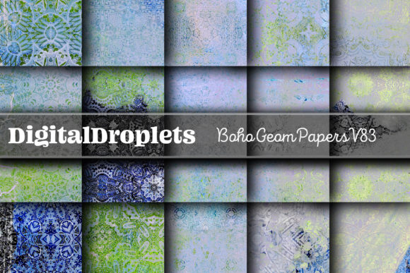 Boho Geom Papers Vol. 83: A Designer's Textured Toolkit