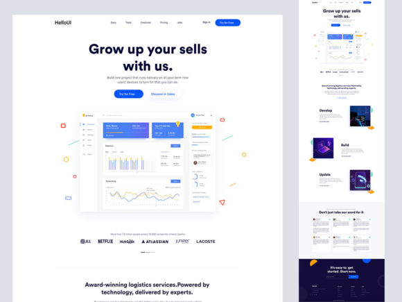 Figma,Sketch,XD Sass Landing UI Kit: A Designer's First Look