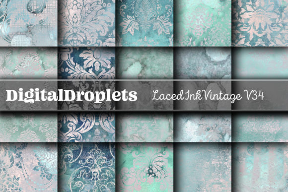 Laced Ink Vintage Vol. 34: Textured Digital Papers for Layered Design