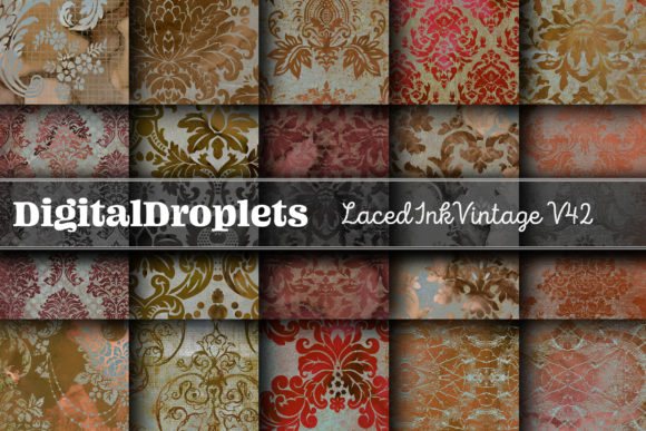 Timeless Texture: Laced Ink Vintage Vol. 42 Paper Set